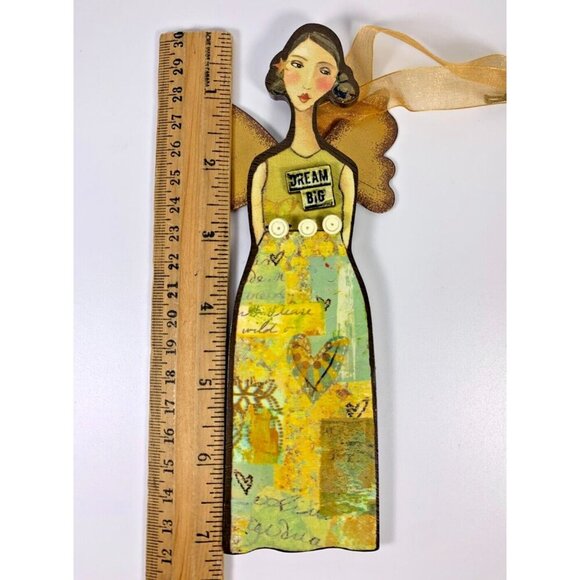 Kelly Rae Roberts Dream Big 7" Hanging Angel Wall Plaque by DEMDACO #13185 - Picture 8 of 8